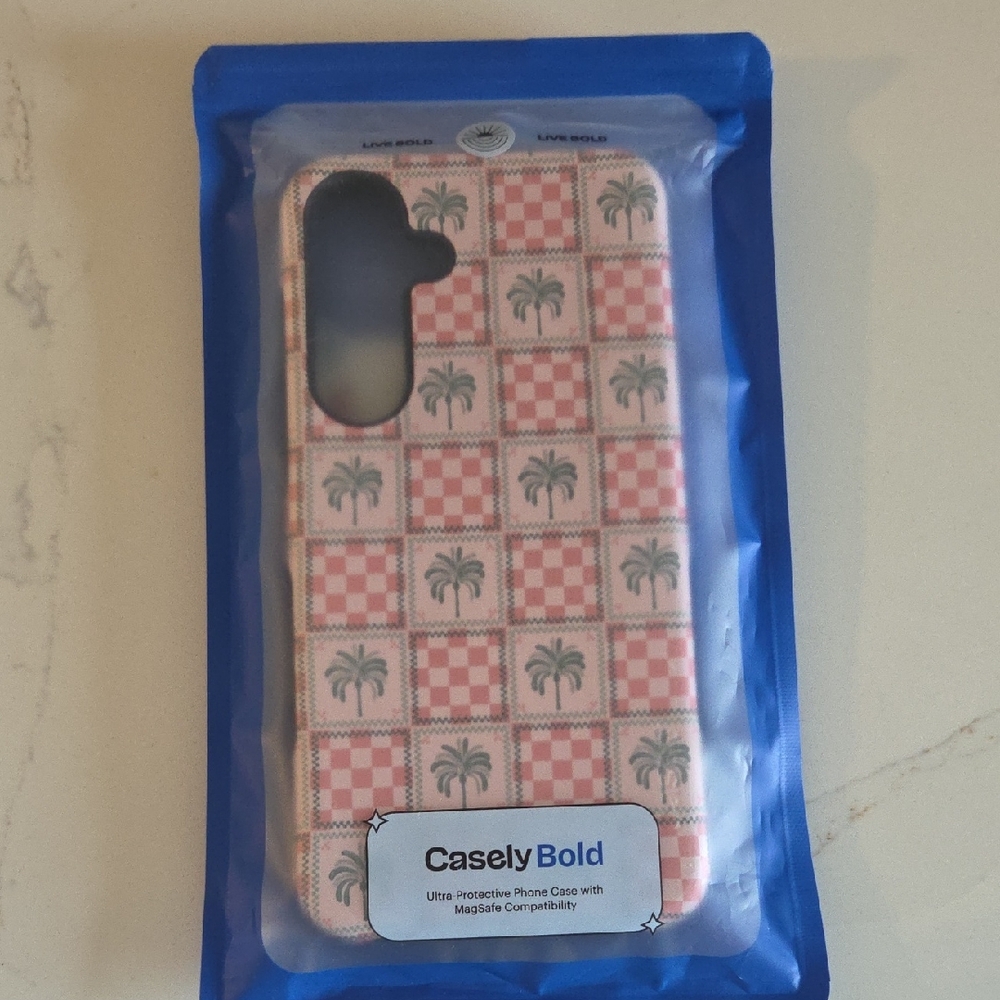 Casely Bold Pink and White Checkered Phone Case